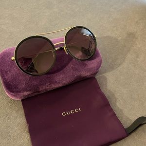 Gucci GG0061S sunglasses in gold/grey gradient